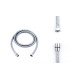 TUBO FLESSIBILE PER DOCCIA DOPPIA GRAFFATURA OTTONE CROMATO F 1/2" CONICO X F1/2" CM 150