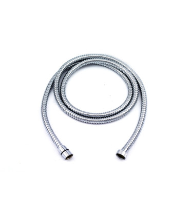 TUBO FLESSIBILE PER DOCCIA DOPPIA GRAFFATURA OTTONE CROMATO F 1/2" CONICO X F1/2" CM 200