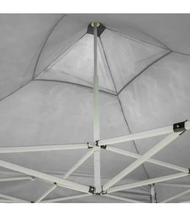 Gazebo richiudibile pieghevole MARKET 3 X 3 Bianco ricoperto in PVC impermeabile