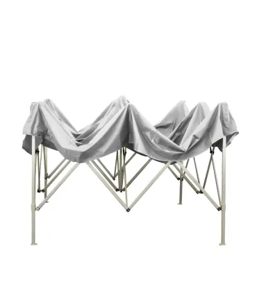 Gazebo richiudibile pieghevole MARKET 3 X 3 Bianco ricoperto in PVC impermeabile