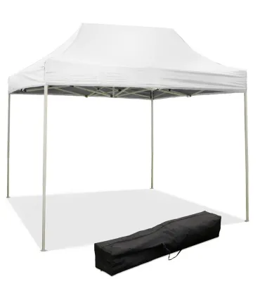 Gazebo richiudibile pieghevole MARKET 3 X 2 Bianco ricoperto in PVC impermeabile