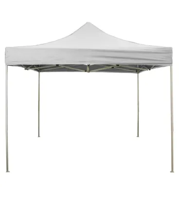 Gazebo richiudibile pieghevole MARKET 2 X 2 Bianco ricoperto in PVC impermeabile
