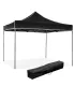 Gazebo richiudibile pieghevole MARKET 3 X 3 Nero ricoperto in PVC impermeabile