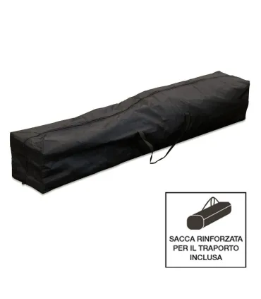 Gazebo richiudibile pieghevole MARKET 3 X 3 Nero ricoperto in PVC impermeabile