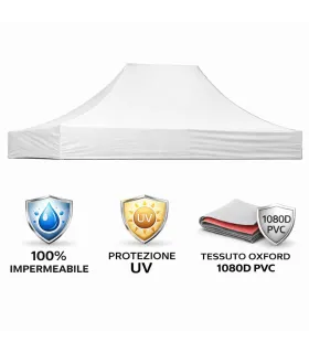 Telo tetto Bianco 2X3 impermeabile per ricambio gazebo richiudibile MARKET