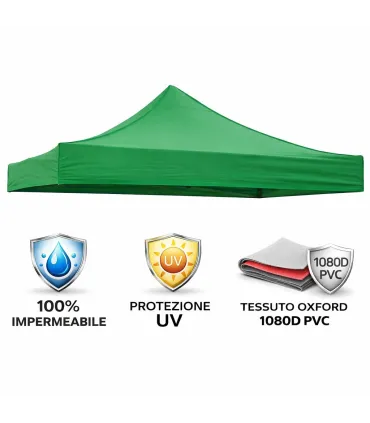 Telo tetto Verde 3X3 impermeabile per ricambio gazebo richiudibile MARKET