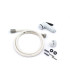 KIT DOCCETTA A PULSANTE IN ABS BIANCA CON GANCIO E TUBO FLESSIBILE CM 150 MATERIALE PLASTICO