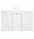 Telo laterale 2x2m bianco impermeabile con porta avvolgibile per gazebo richiudibile MARKET