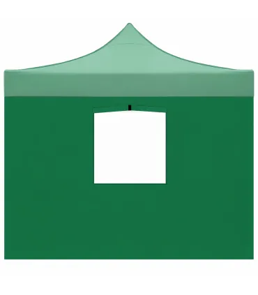 Telo laterale 3x2mt verde impermeabile con finestra per gazebo richiudibile MARKET
