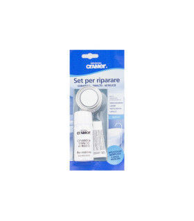 KIT PROFESSIONALE PER RIPARARE CERAMICA ED ACRILICO COLORE BIANCO EUROPA