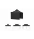 Telo laterale 3x2mt nero impermeabile di ricambio per gazebo richiudibile MARKET