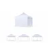 Telo laterale 3x2mt bianco impermeabile ricambio per gazebo richiudibile MARKET-PRO