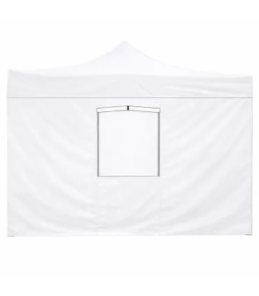 Telo laterale 3x2mt bianco impermeabile con finestra per gazebo richiudibile MARKET-PRO