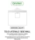 Telo laterale 3x2mt bianco impermeabile con finestra per gazebo richiudibile MARKET-PRO