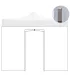 Telo laterale 3x2m bianco impermeabile con porta avvolgibile per gazebo richiudibile MARKET-PRO