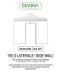 Telo laterale 3x2m bianco impermeabile con porta avvolgibile per gazebo richiudibile MARKET-PRO
