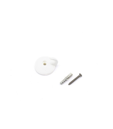 GANCIO PER DOCCETTE IN MATERIALE PLASTICO BIANCO