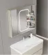 Mobile bagno sospeso in PVC con specchio e lavabo "SIMPLA 100" I Karag I Ap shop
