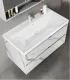 Mobile bagno sospeso in PVC con specchio e lavabo "IVA 100"I KaragI Ap shop