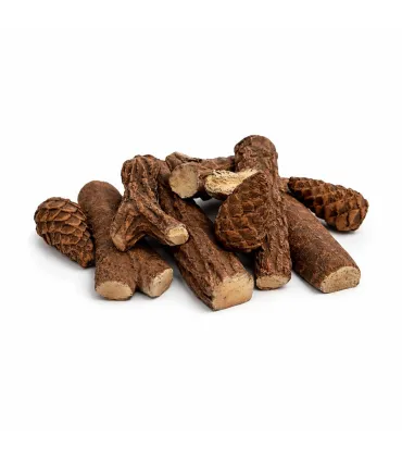 Set 9 pz legnetti in ceramica legna per camino a bioetanolo accessori per biocamino