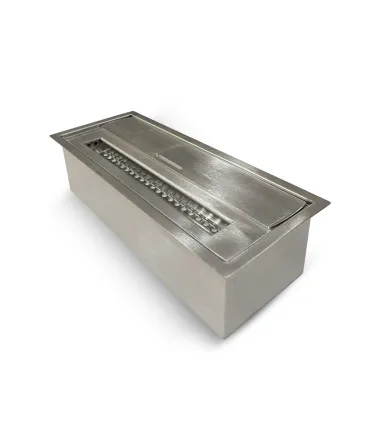 Bruciatore per camino a bioetanolo biocamino in acciaio inox 1,5 lt L30xP12.5xH8.5 cm