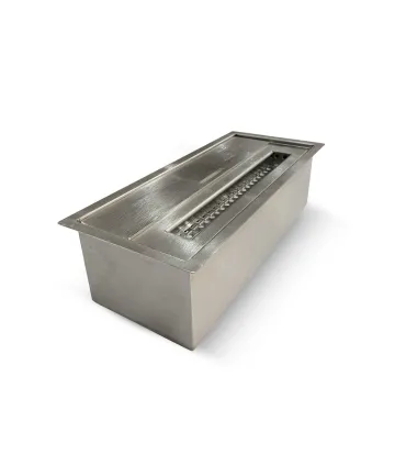 Bruciatore per camino a bioetanolo biocamino in acciaio inox 1,5 lt L30xP12.5xH8.5 cm