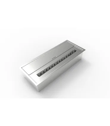 Bruciatore per camino a bioetanolo biocamino in acciaio inox 3,5 lt 45,7X18,7XH9,5 cm