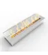 Bruciatore per camino a bioetanolo biocamino in acciaio inox 4,5 lt 61X18XH9,5 cm