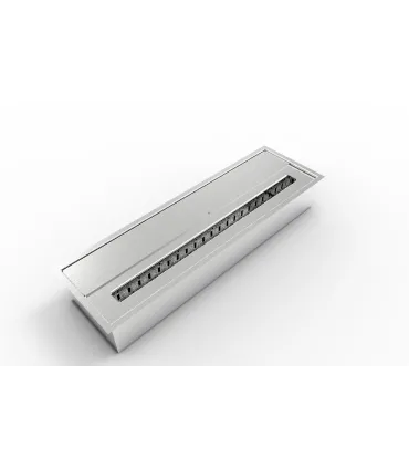 Bruciatore per camino a bioetanolo biocamino in acciaio inox 4,5 lt 61X18XH9,5 cm
