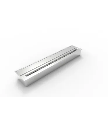 Bruciatore per camino a bioetanolo biocamino in acciaio inox 7 lt 91,5X18,7XH9,5 cm
