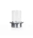 Bruciatore tondo con vetro per camino a bioetanolo biocamino inox 3 lt d.35