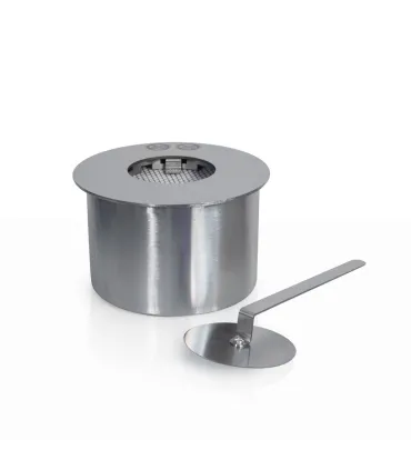 Bruciatore tondo per camino a bioetanolo biocamino inox 1,5 lt d.17 cm