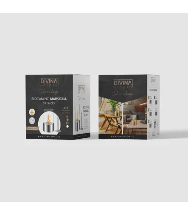 Camino a bioetanolo biocamino da tavolo MARSIGLIA Bronzo D16 x H27 interno esterno