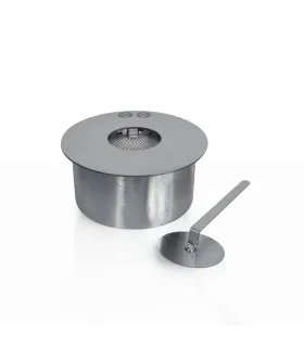 Bruciatore tondo per camino a bioetanolo biocamino inox 2,5 lt d.25 cm