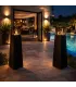 Camino a bioetanolo da giardino per esterno Vulcano Nero 40x40x145