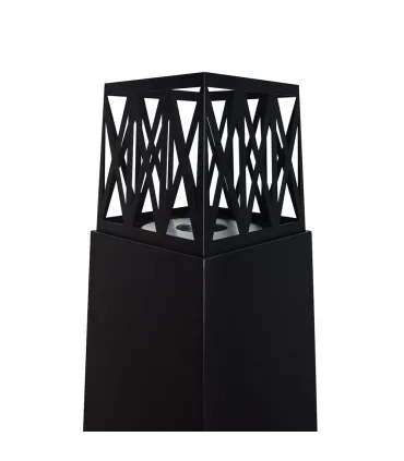 Camino a bioetanolo da giardino per esterno Vulcano Nero 40x40x145
