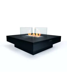 Camino a bioetanolo da terra per interno esterno Panarea Nero 70x70x35