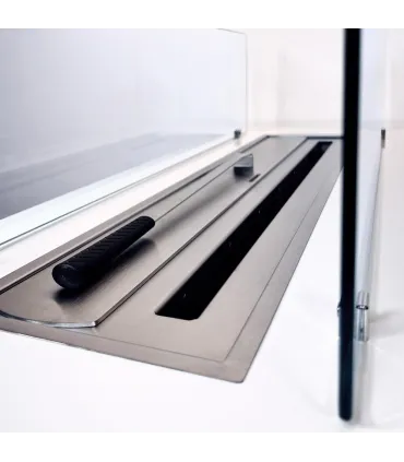 Camino a bioetanolo da terra per interno esterno CARAVAGGIO Bianco L100xP40xH40 cm