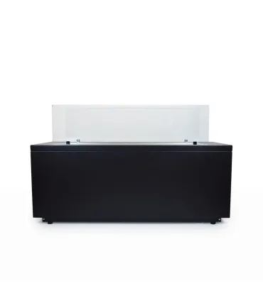 Camino a bioetanolo da terra per interno esterno CARAVAGGIO Nero L100xP40xH40 cm