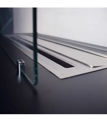 Camino a bioetanolo da terra per interno esterno CARAVAGGIO Nero L100xP40xH40 cm