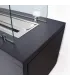 Camino a bioetanolo da terra per interno esterno CARAVAGGIO Nero L100xP40xH40 cm