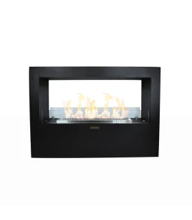 Camino a bioetanolo da terra per interno esterno Giotto S Nero 100x30x70