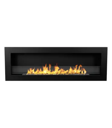 Camino a bioetanolo da incasso parete biocamino 120x40 LIVORNO 120 Nero