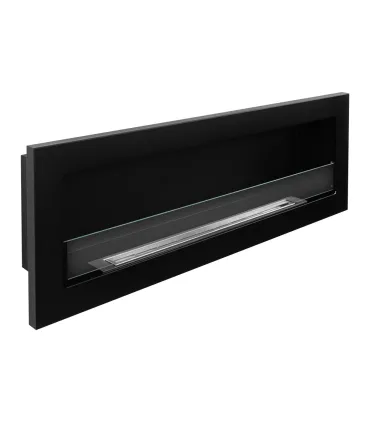 Camino a bioetanolo da incasso parete biocamino 120x40 LIVORNO 120 Nero