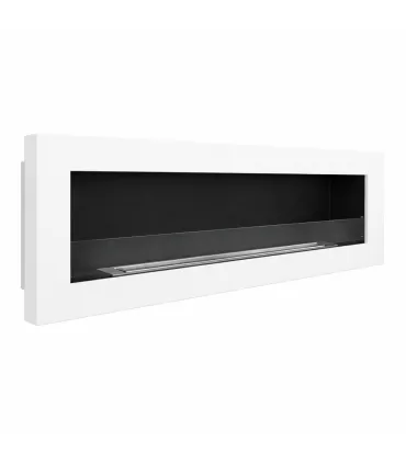 Camino a bioetanolo da incasso parete biocamino 120x40 LIVORNO 120 Bianco