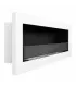 Camino a bioetanolo da incasso parete biocamino 120x40 LIVORNO 120 Bianco