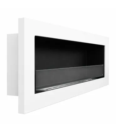 Camino a bioetanolo da incasso parete biocamino 120x40 LIVORNO 120 Bianco