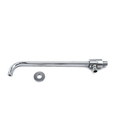 BRACCIO DOCCIA IN OTTONE CROMATO CON DEVIATORE CM 40
