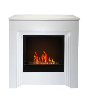 Camino a bioetanolo da terra BELLINI in legno Bianco Made in Italy L96 x P35 x H96
