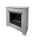 Camino a bioetanolo da terra BELLINI in legno effetto Cemento Made in Italy L96 x P35 x H96